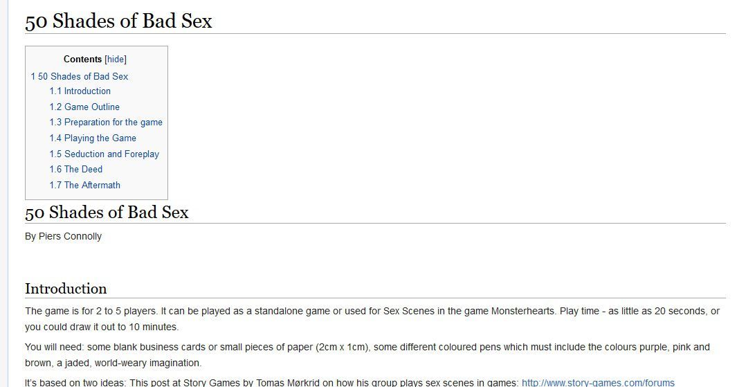 50 Shades Of Bad Sex RPG Item RPGGeek