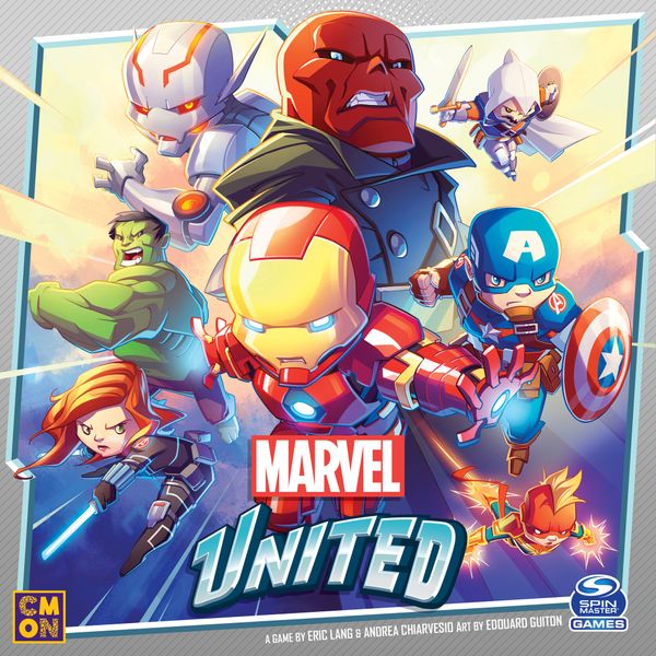 Marvel United, CMON Limited / Spin Master Ltd., 2021 — front cover (image provided by the publisher)