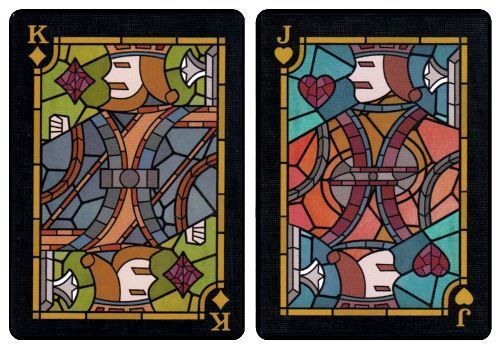 Stained glass playing cards outlet