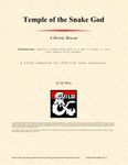RPG Item: 04: Temple of the Snake God: A Heroic Rescue