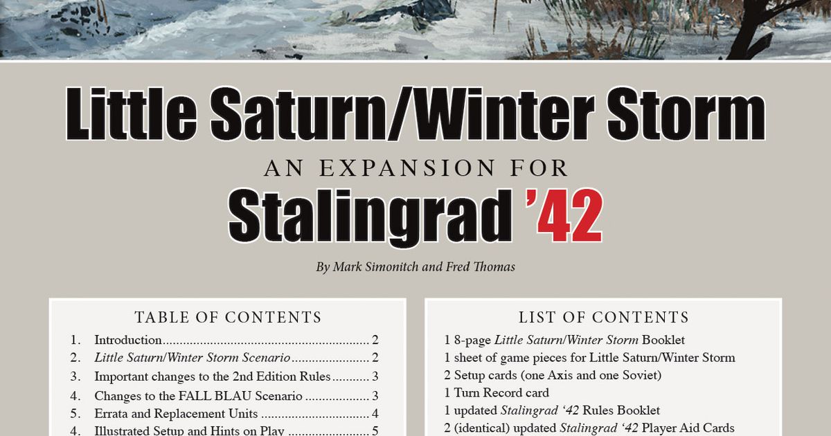 Stalingrad '42: Little Saturn / Winter Storm Expansion
