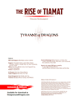 RPG Item: The Rise of Tiamat Online Supplement