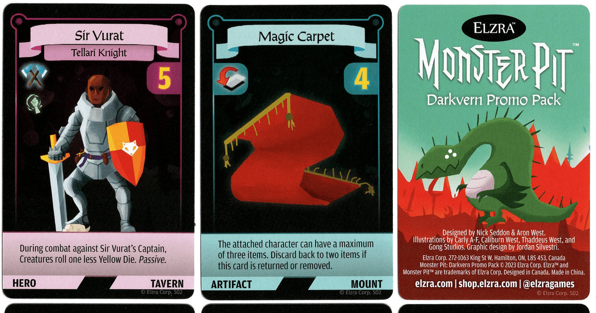 Monster Pit: Darkvern Promo Pack | Board Game | BoardGameGeek