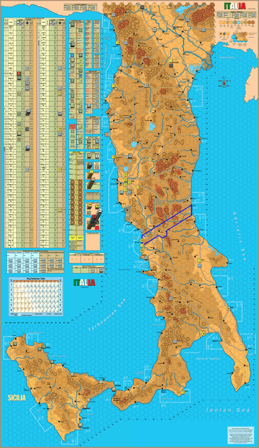 Board Game Map of Anzio