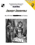 RPG Item: Secret Societies aka All About Secret Societies in Fantasy