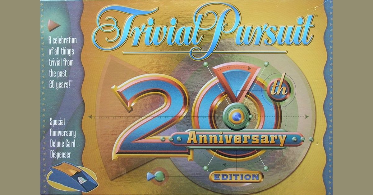 Trivial Pursuit 20th Anniversary Edition Board Game Hasbro 2002 for sale online 