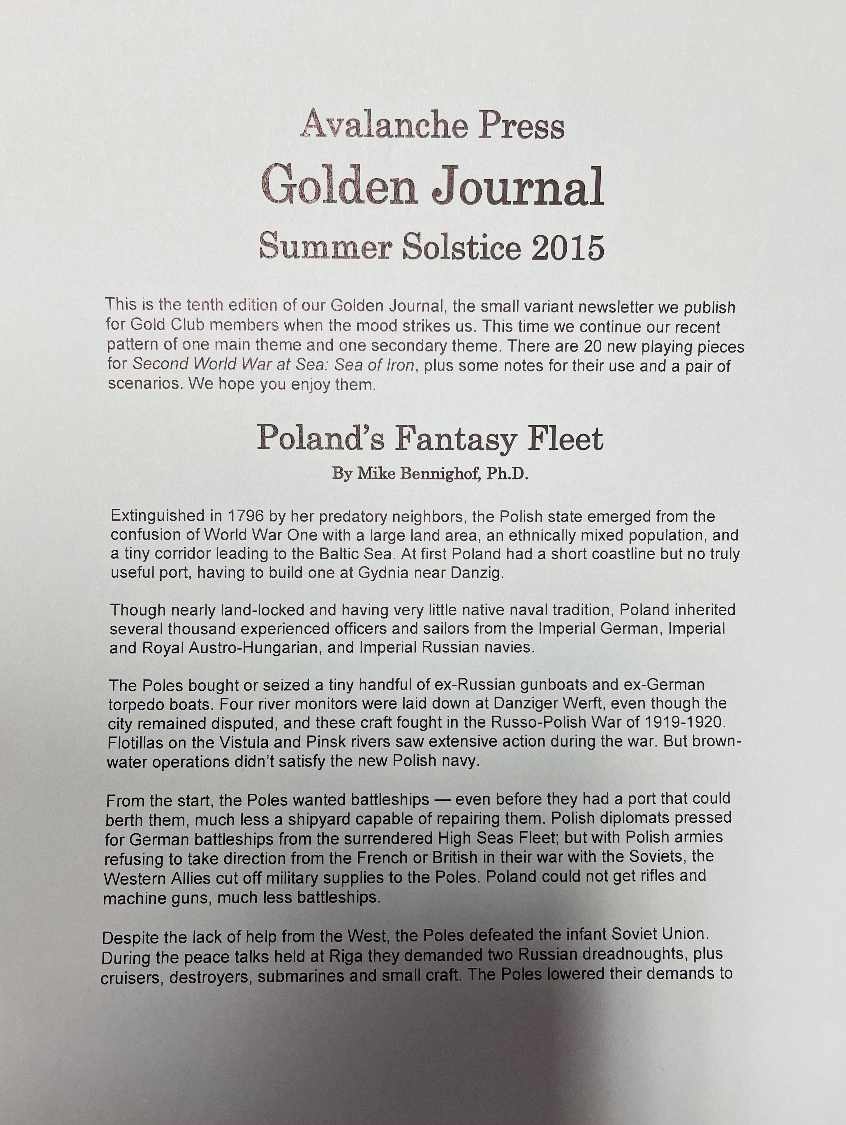 Second World War at Sea: Poland's Fantasy Fleet