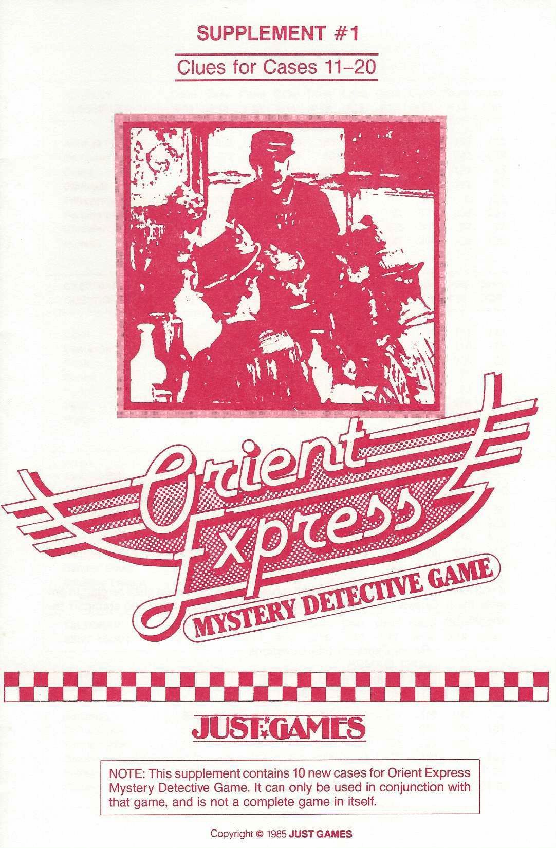 Orient Express Supplement #1 cover art