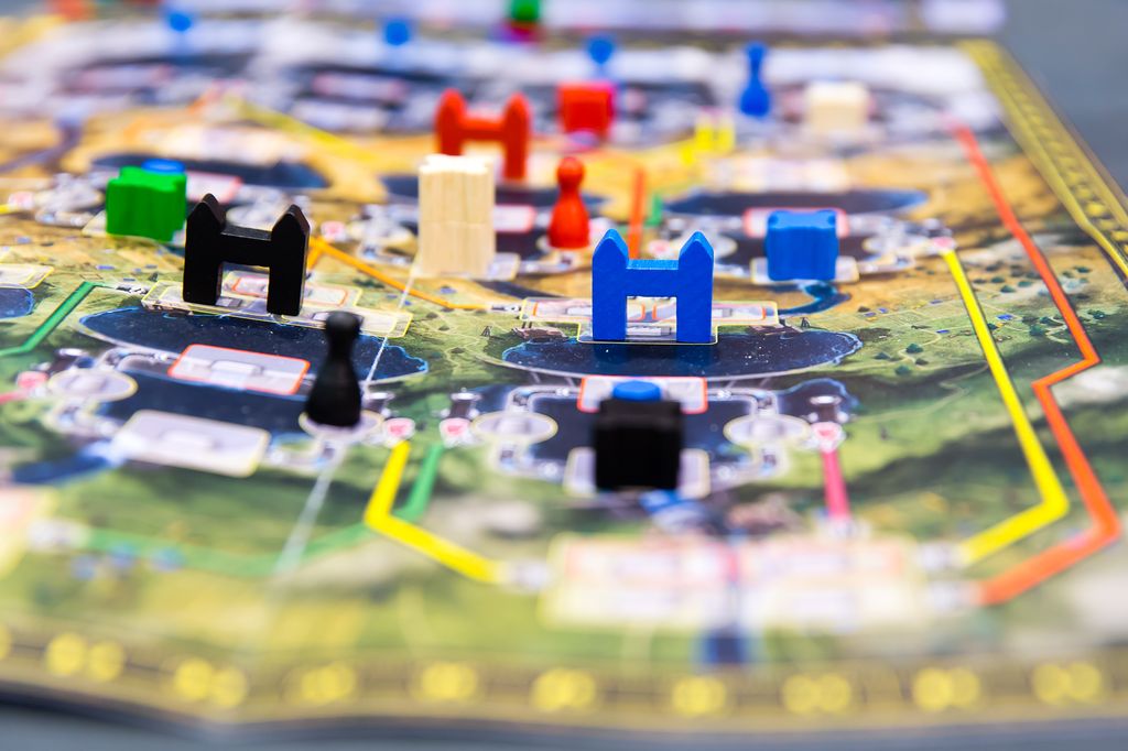 Barrage protype at Essen Spiele 2018 — Photo by styren on BoardGameGeek