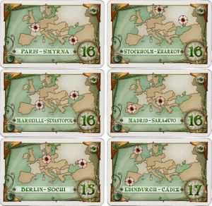 New destination tickets (fan expansion for Ticket to Ride Europe)