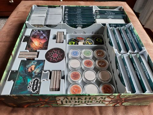 My first 3D insert - One Box solution for Arkham Horror 3e plus expansions.  | BoardGameGeek
