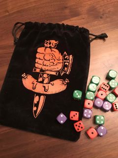 Dungeon Degenerates: Dice Bag With Dice