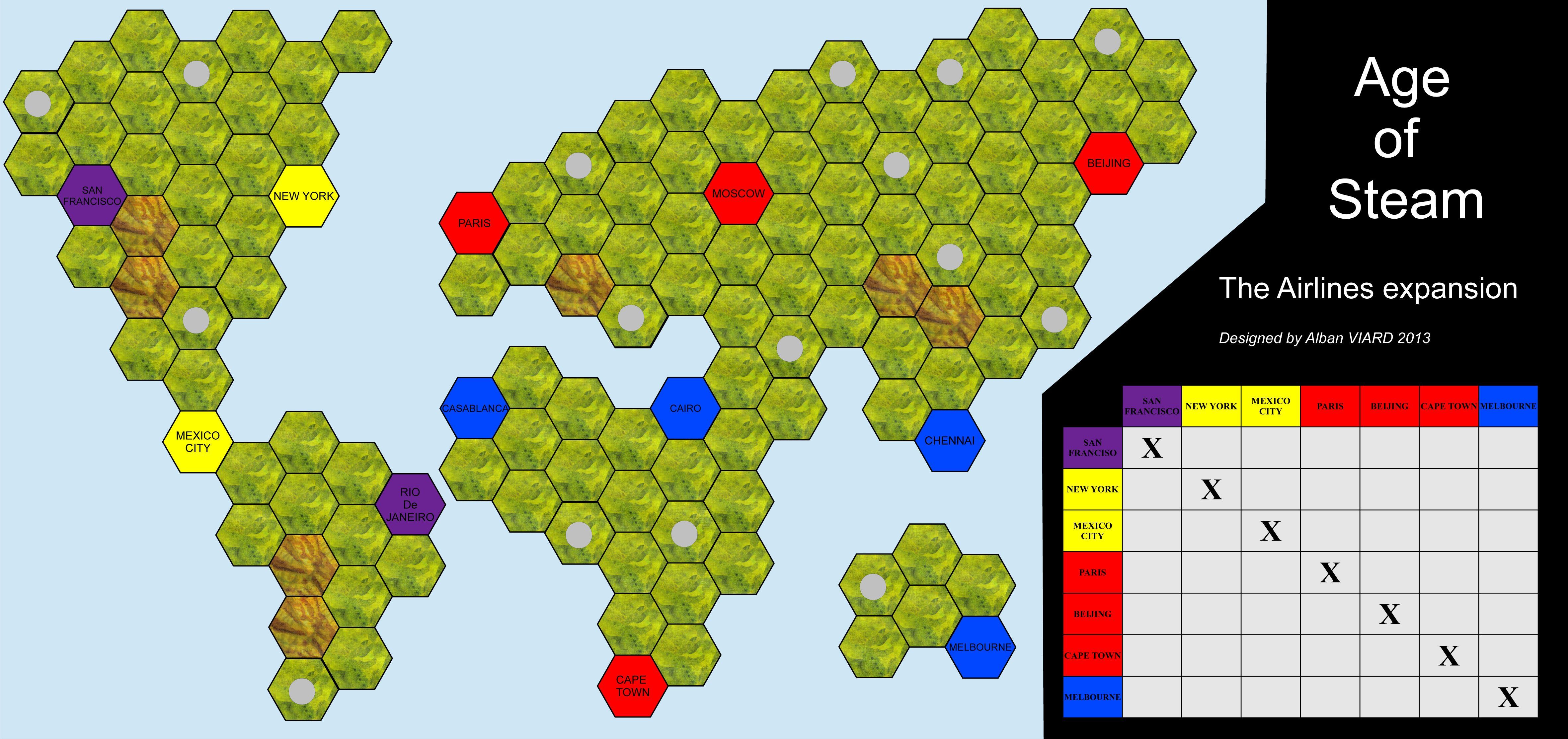 Age of Steam Expansion: Airlines / The Mediterranean