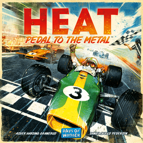 Heat: Pedal to the Metal, Days of Wonder, 2022 — front cover, English-language edition (image provided by the publisher)