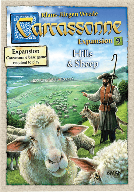Hills & Sheep  Carcassonne Expansion #9 Board Game Z-Man Games ZMG ZM7819 