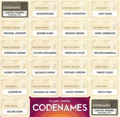Codenames: Cartes promo – Personnalités | Board Game | BoardGameGeek