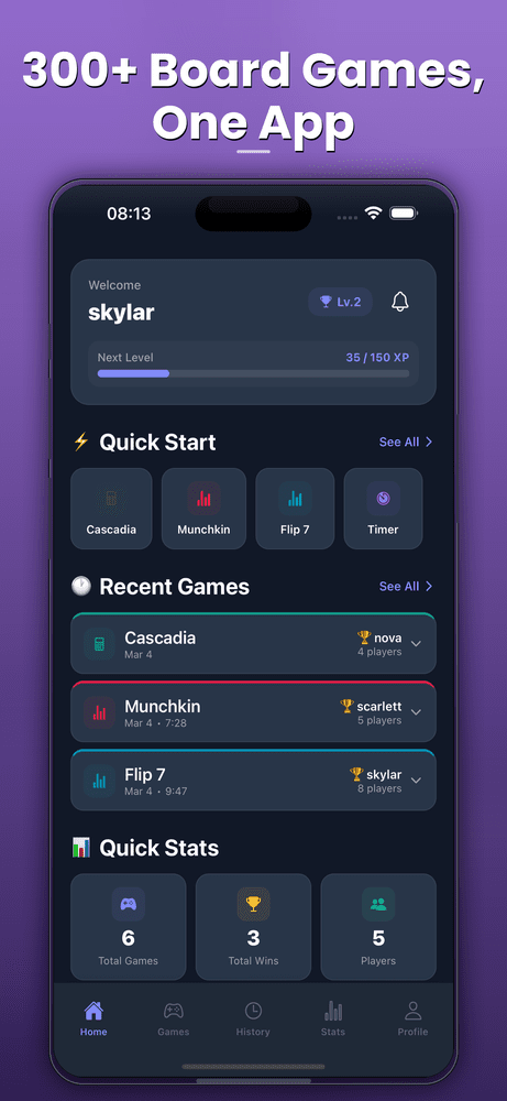 I built a score tracker for board game nights — supports 300+ games ...