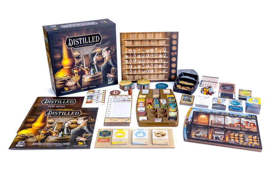 Distilled Spanish edition - Product Photography by Meeple Foundry