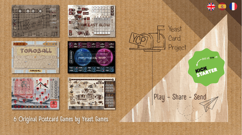 Yeast Card Project - a 6 postcard game (1-2p) crowdfunding on Kickstarter  [november 1st-19]