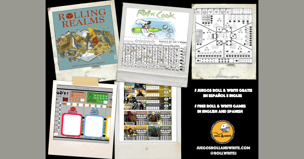 5 Free Roll & Write Games to print in English and Spanish Part 6