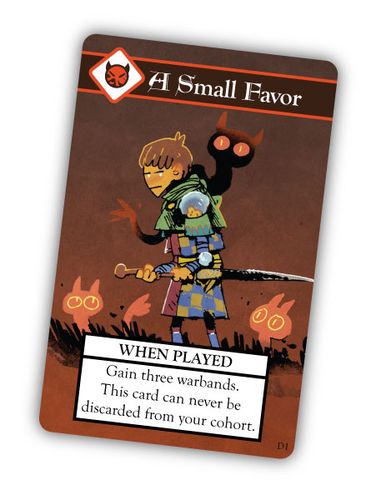 A Small Favor card from Oath the Board Game