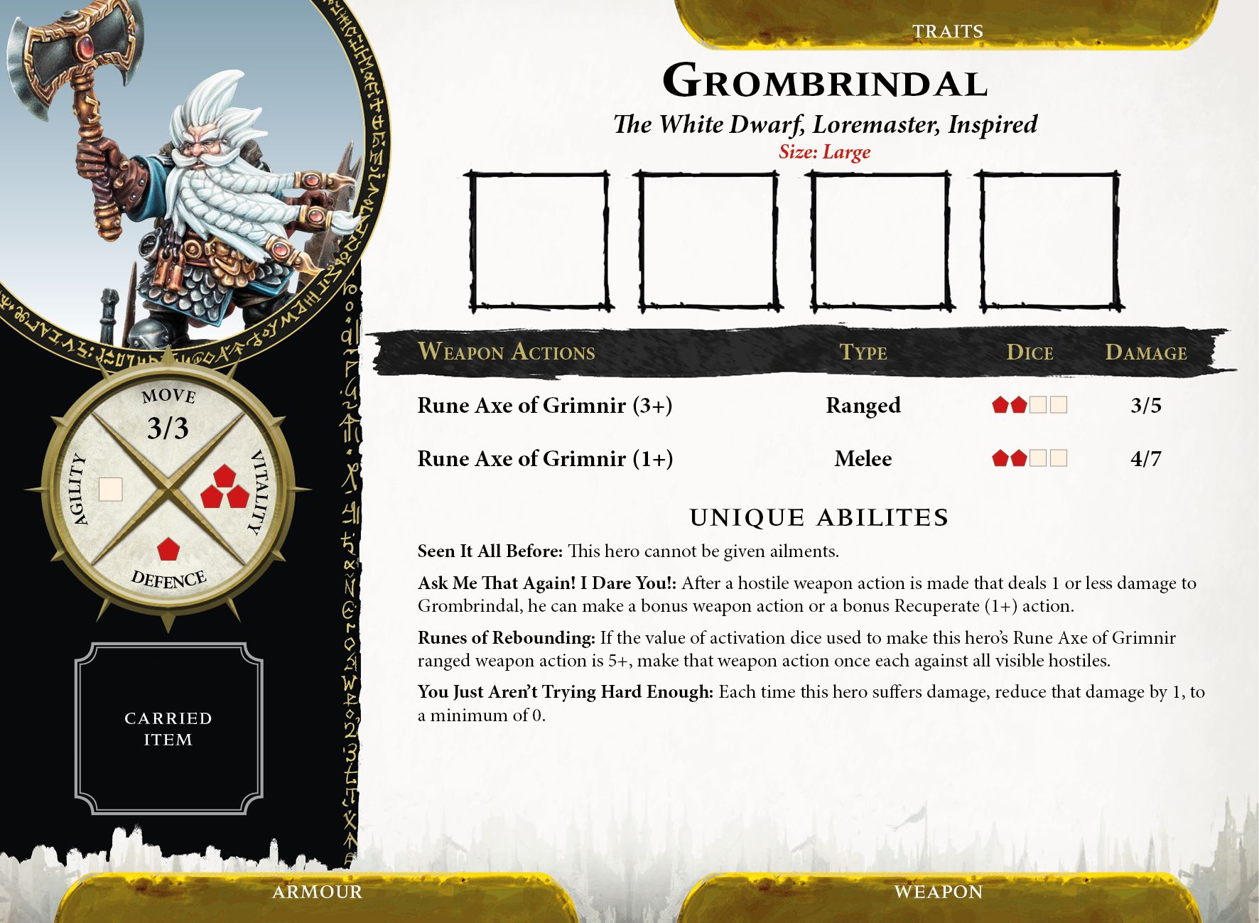 Warhammer Quest: Cursed City – White Dwarf Exclusive Grombrindal Card
