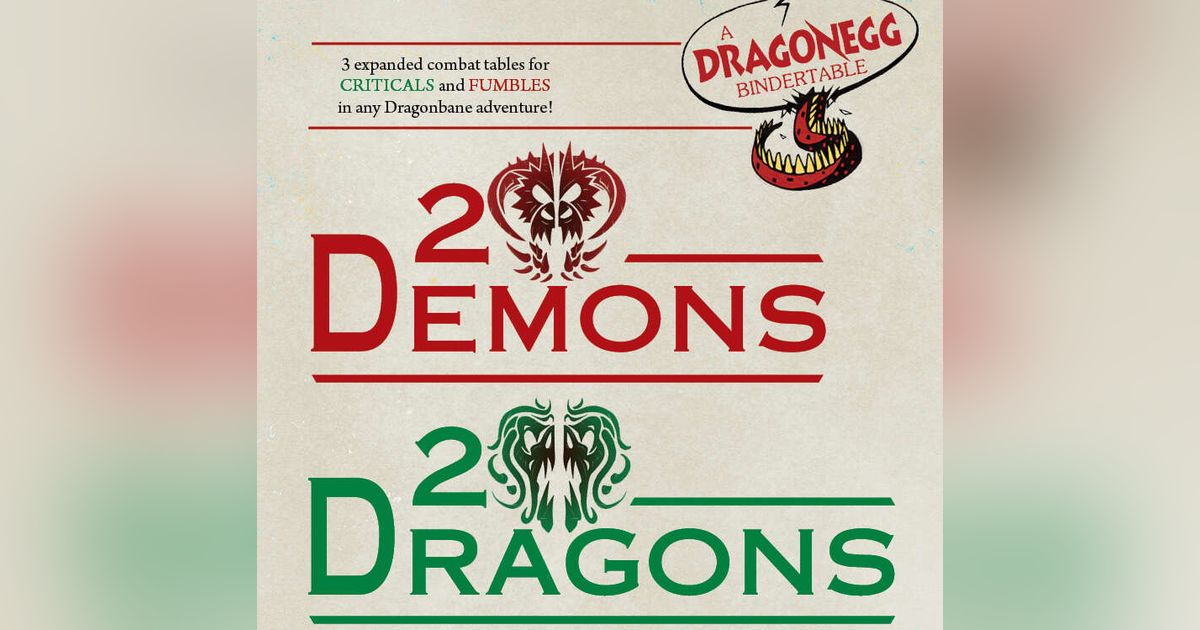 Dragonegg 0x: 20 Demons 20 Dragons | RPG Item | RPGGeek