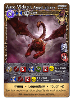 Mage Wars: Asto Vidatu, Angel Slayer Promo Card