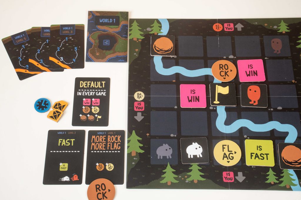 Illustration 5 de Baba Is You: The Board Game & Party House: Deckbuilding Game