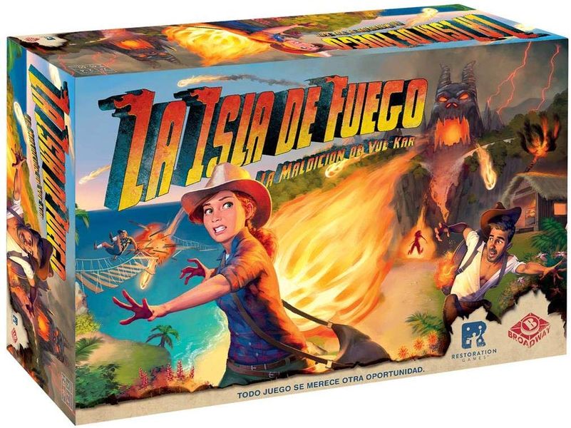 La Isla de Fuego: La Maldición de Vul-Kar (Fireball Island: The Curse of Vul-Kar, Spanish Edition Box Front)