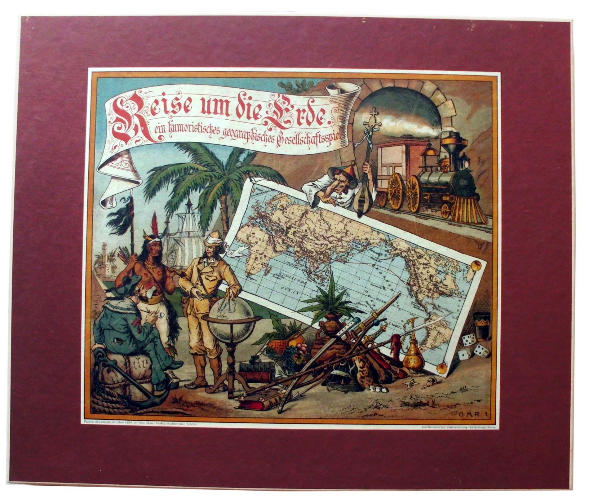 Reise um die Erde: ein humoristisches geographisches Gesellschaftsspiel