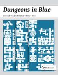 RPG Item: Dungeons in Blue: Geomorph Tiles for the Virtual Tabletop: Set Q