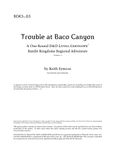 RPG Item: BDK3-03: Trouble at Baco Canyon