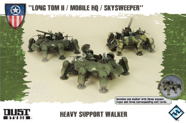 Dust Tactics: Allies Heavy Support Walker – "Long Tom II / Mobile HQ / Skysweeper"