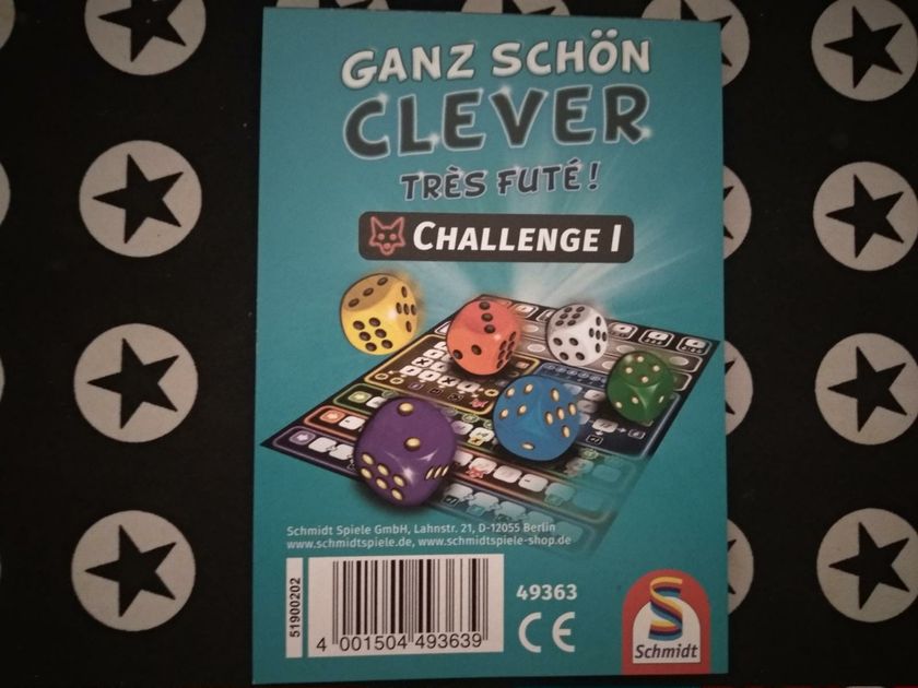 Today Play To: Ganz Schön Clever - Challenge I, Juegos Roll & Write