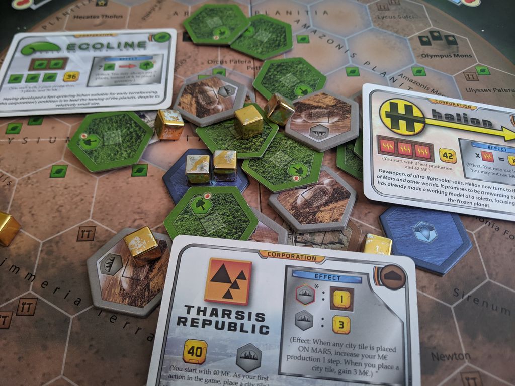 Top 5 (or 7) Terraforming Mars Corporations, Thought Shelf