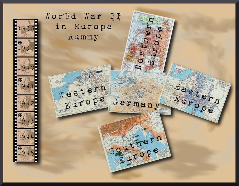 World War II in Europe Rummy box art