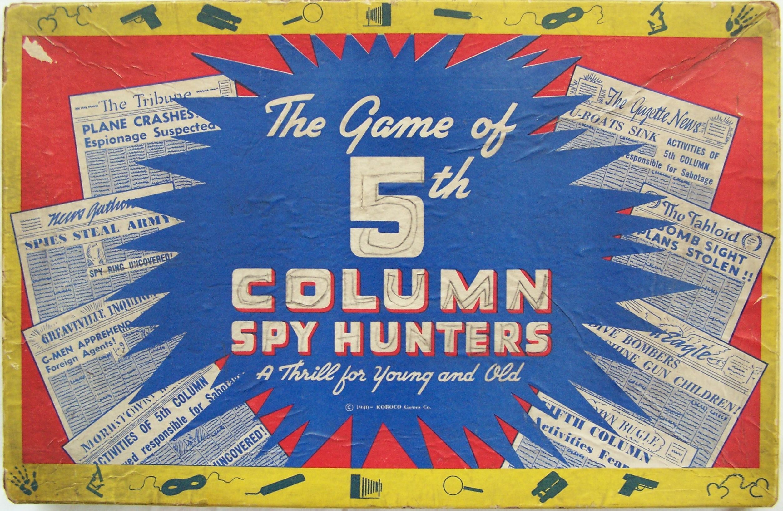 The Game of 5th Column Spy Hunters cover