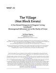 RPG Item: NMR7-01e: The Village (Stat Block Errata)