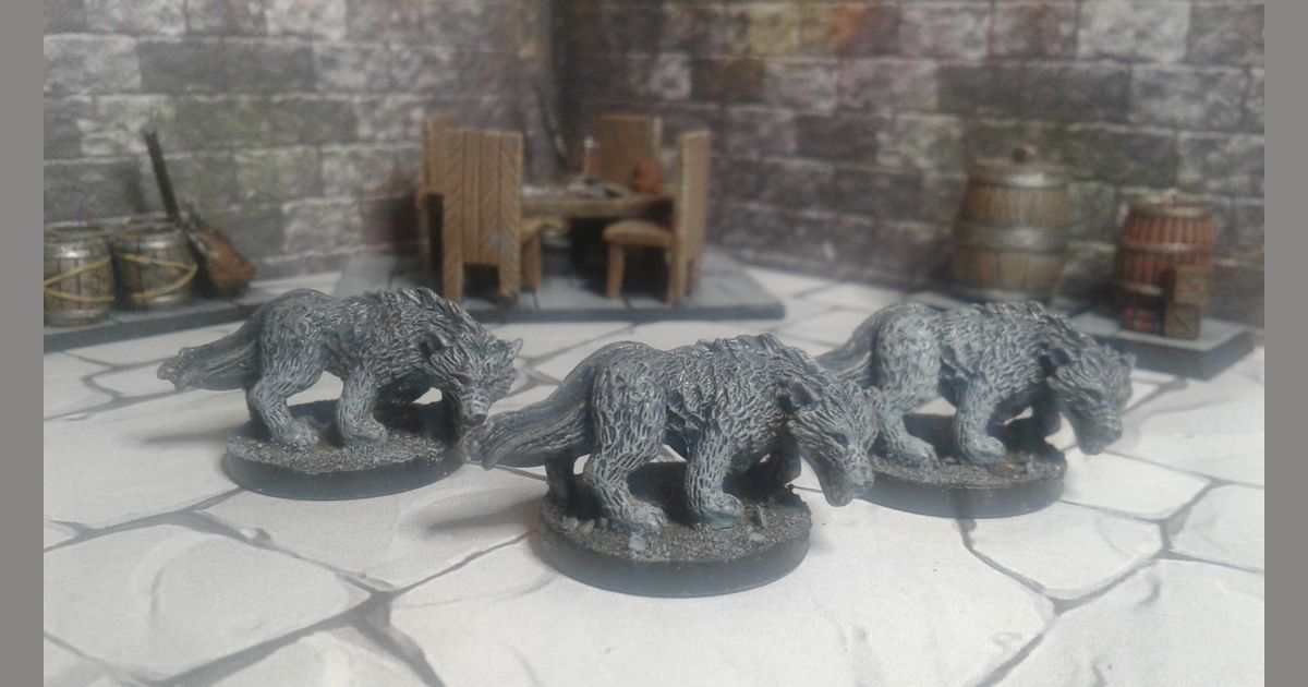 Dungeons and Dragons Wolves Painting by numbers BoardGameGeek