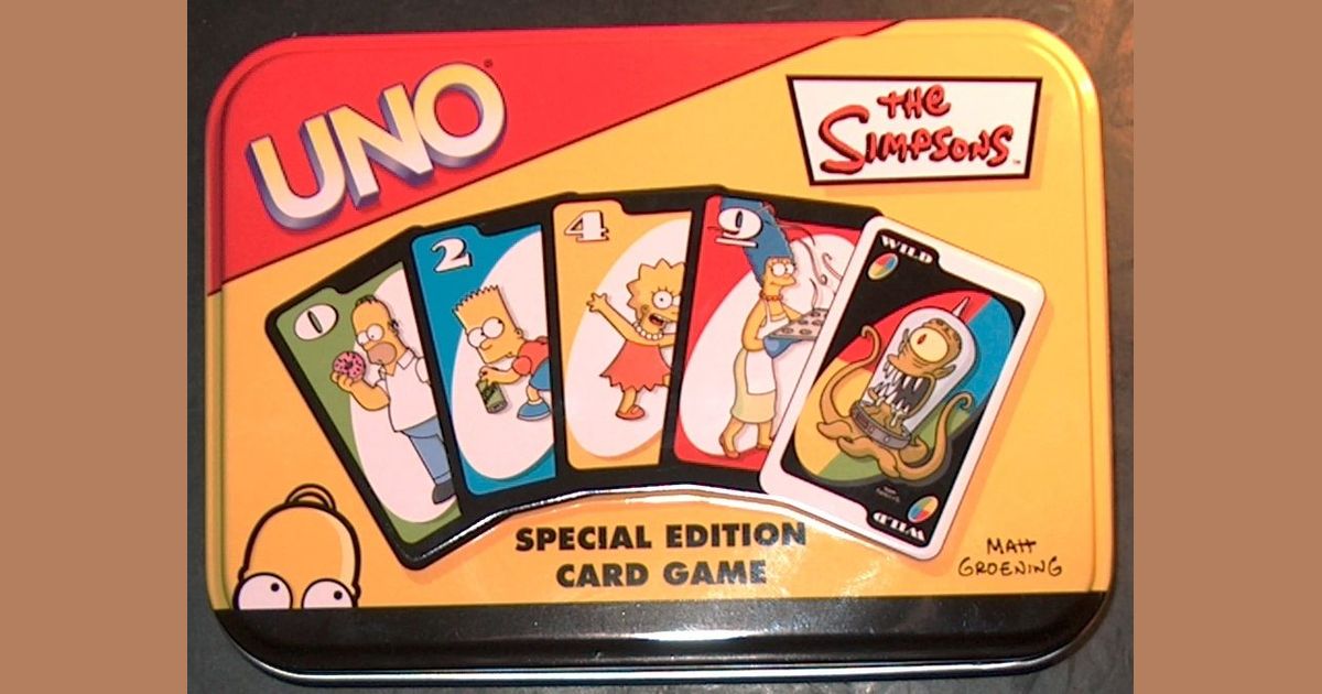 UNO The Simpsons Special Edition Card Game Board Game BoardGameGeek