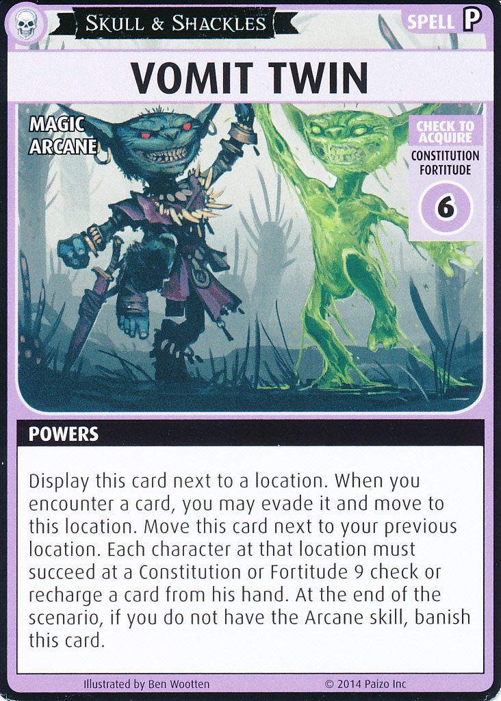 Pathfinder Adventure Card Game: Skull & Shackles – "Vomit Twin" Promo Card