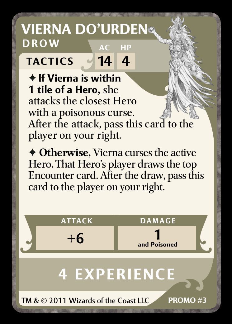 Dungeons & Dragons: The Legend of Drizzt Board Game – Vierna Do&#039;Urden Promo