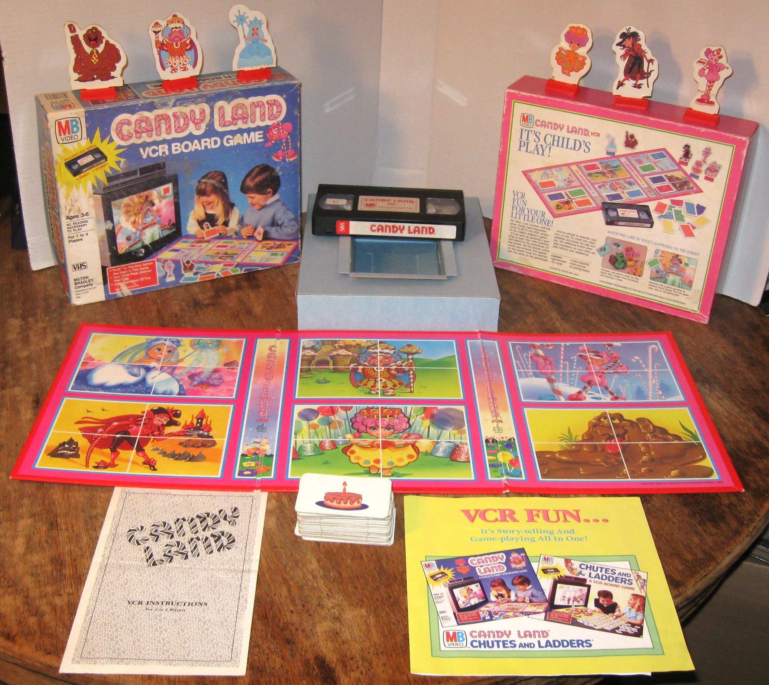 Candy Land VCR Board Game box art