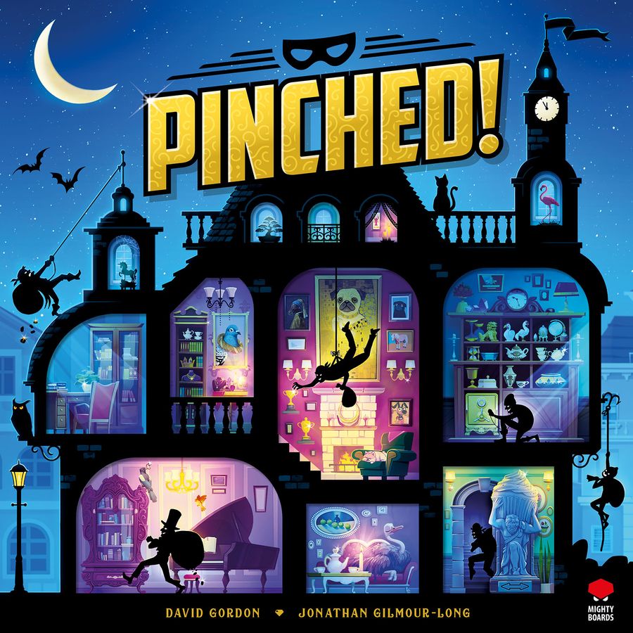 Pinched! gioco da tavolo di bluff e deduzione per 2-5 giocatori - copertina ufficiale Mighty Boards