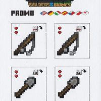 Minecraft: Builders & Biomes – Fishing Rod and Shovel Promo Tiles