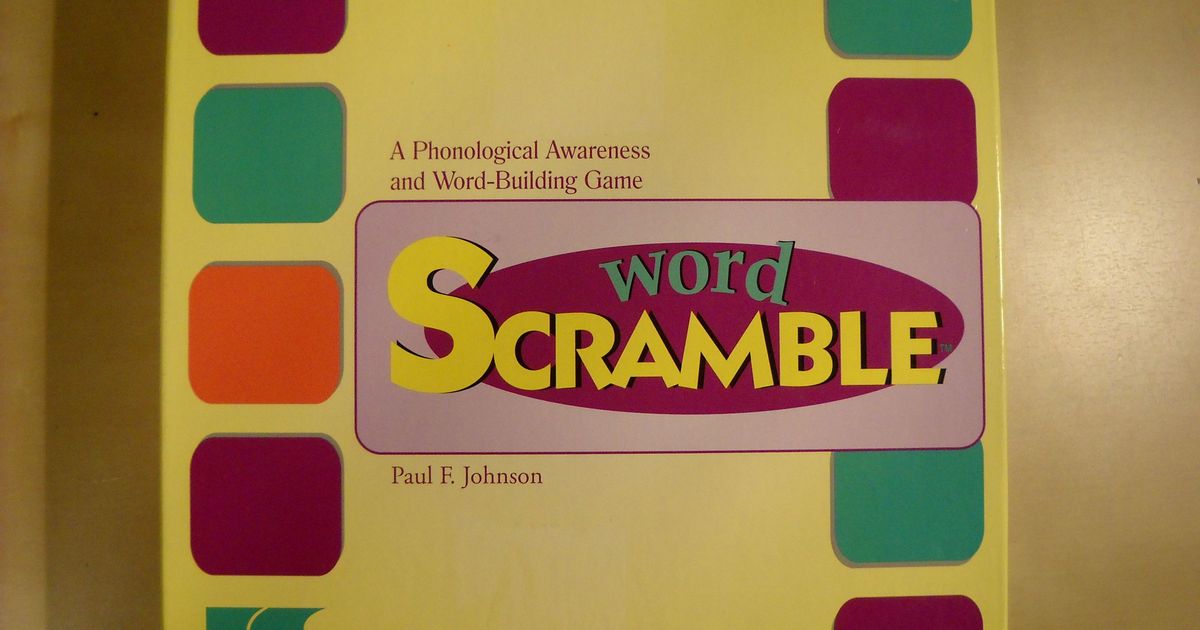 Word Scramble Board Game BoardGameGeek