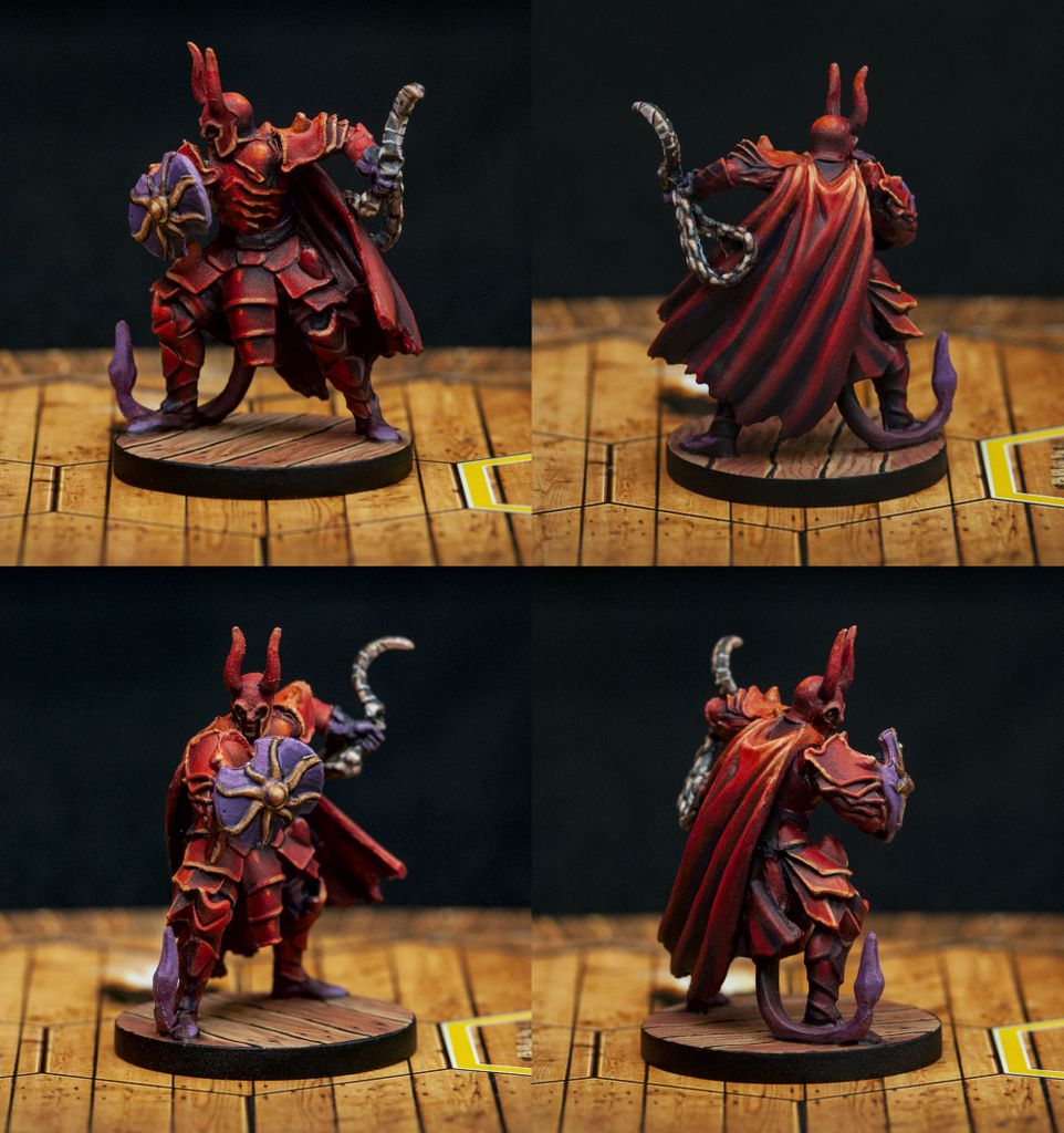 Painted Red Guard mini. — Photo by Hipopotam on BoardGameGeek