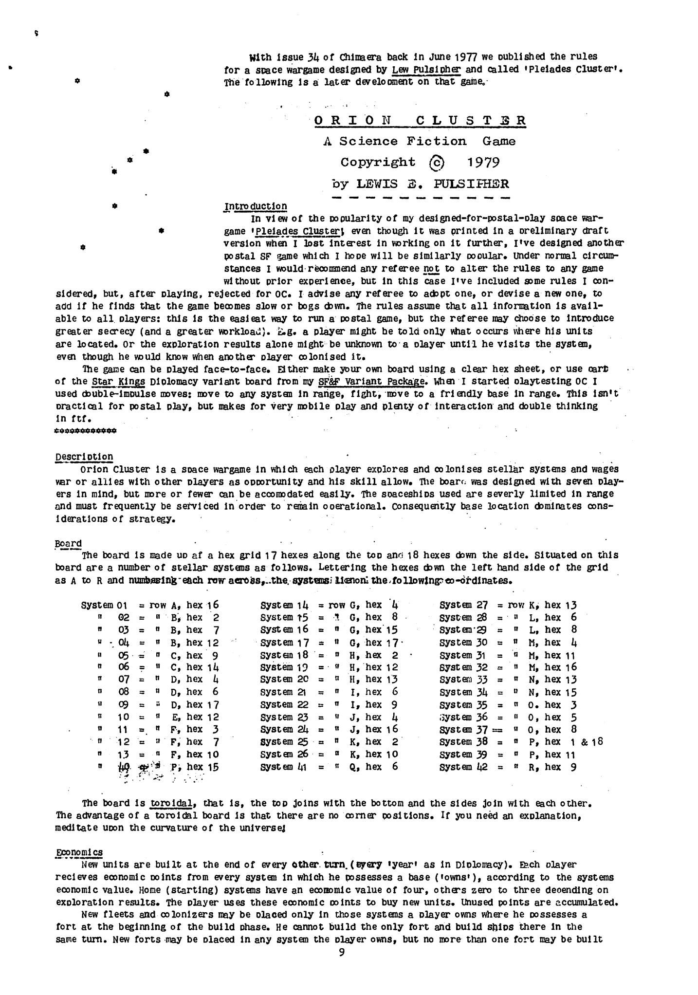Orion Cluster