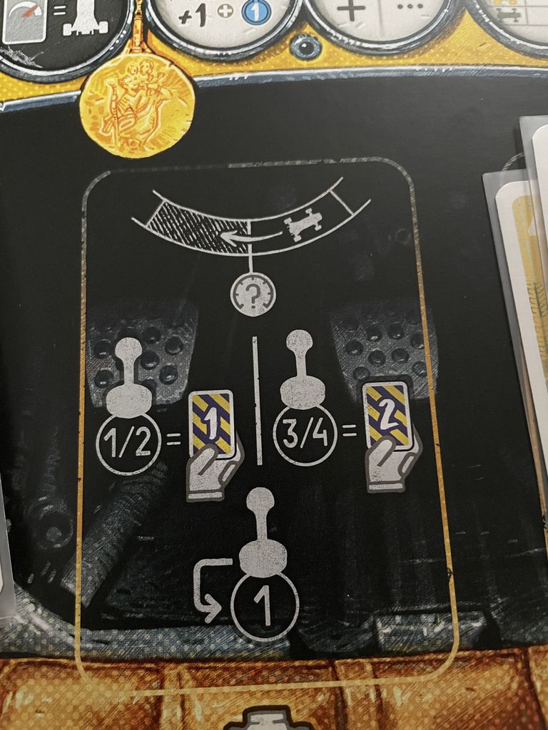 What does the middle spot on player board mean? Heat Pedal to the Metal